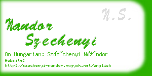 nandor szechenyi business card